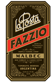 Fazzio Malbec 2019 Label