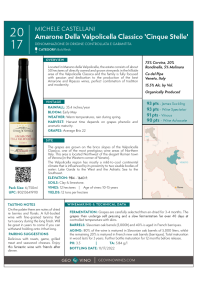 Amarone Della Valpolicella Classico 'Cinque Stelle' 2017 Product Sheet