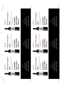 Cabernet Sauvignon 2023 Shelf Talker