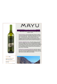 Mayu Pedro Connections | Wine 2021 Vine | Chilean Ximenez