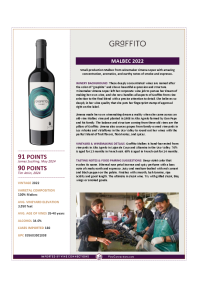 Malbec 2022 Product Sheet