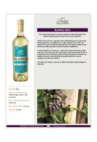 Blanco 2022 Product Sheet