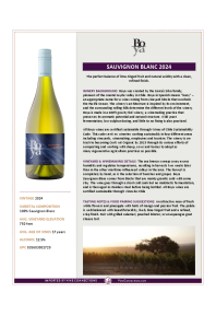 Sauvignon Blanc 2024 Product Sheet